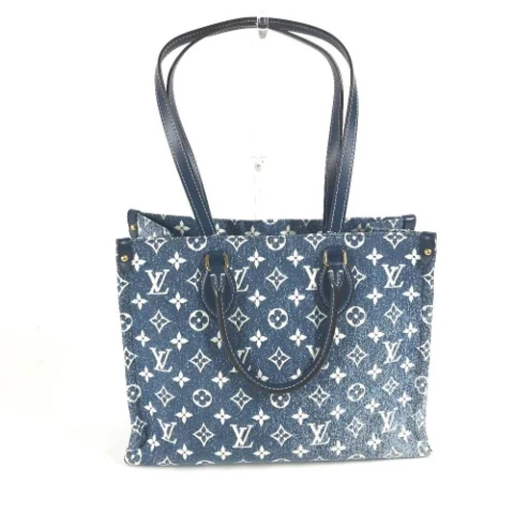 Louis Vuitton Vintage Pre-owned Vintage Monogram Denim Skuldertaske - Vintage - Dame - Blå - ONE SIZE - Uld