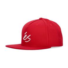 ES, Accessoarer, Herr, ONE Size, Bomull, Röd Platt Skärm Snapback Keps - red (ONE SIZE)