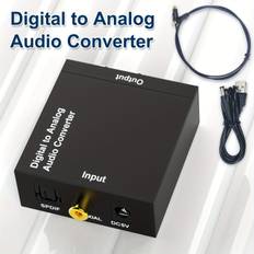 TEMU 192khz Digital To Converter Dac, Spdif Optical To 3.5mm Jack Adapter, Usb Powered, 5v Operating Voltage, For Ps3, Ps4, Tv, Audio Amplifier Interface