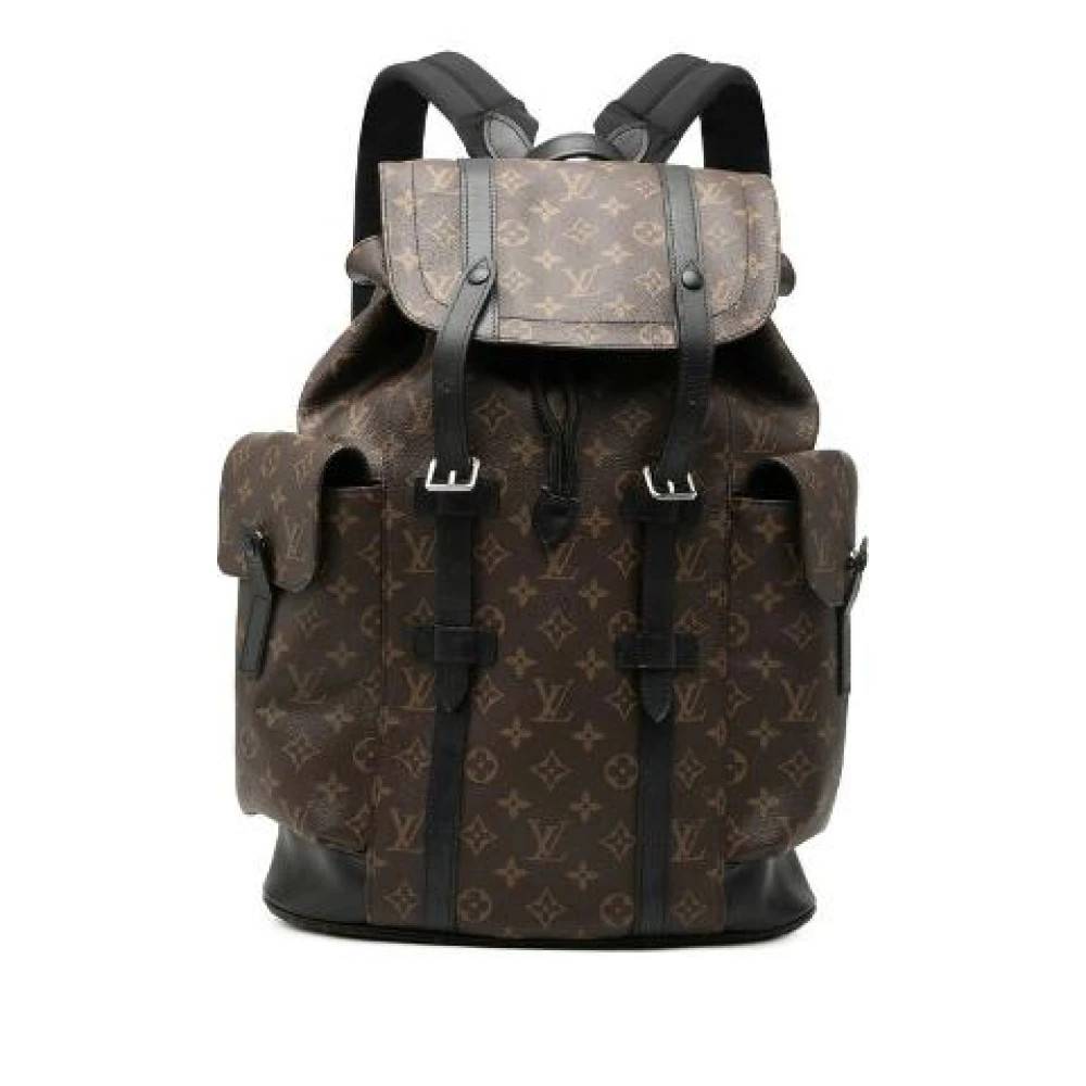 Louis Vuitton Vintage Pre-owned Christopher PM Monogram Macassar Rygsæk - Vintage - Herre - Brun - ONE SIZE - Uld