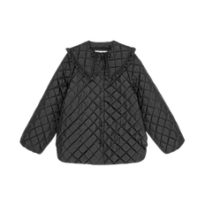 Ganni Ripstop Quilt Jacket - BLACK / 38