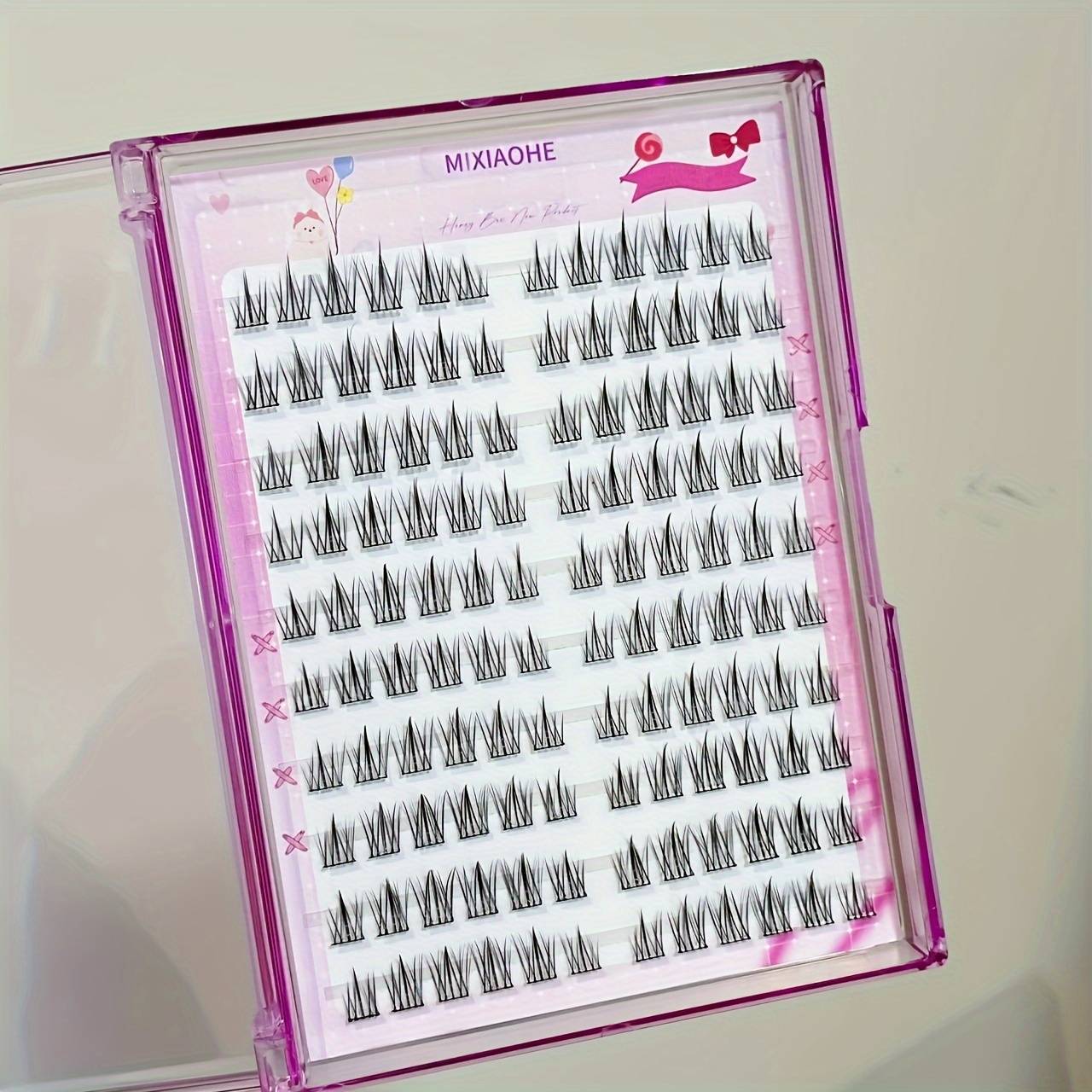 Mixiaohe Glue-free Eyelashes, Lazy Sunflower Style, 120 Clusters, Large Capacity, Camera-friendly, Built-in Adhesive Strip, Beginner-friendly C-, Single Cluster Diy False Eyelashes