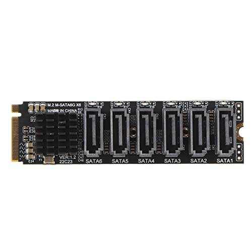 M.2 SATA3.0 Adapter Card High Speed ​​ASM1166 PCIE Till SATA-expansion med Smart Indikator