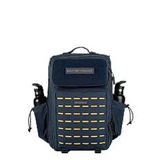 BUILT FOR ATHLETES Large Navy & Orange Gym Backpack |Navy |45 L