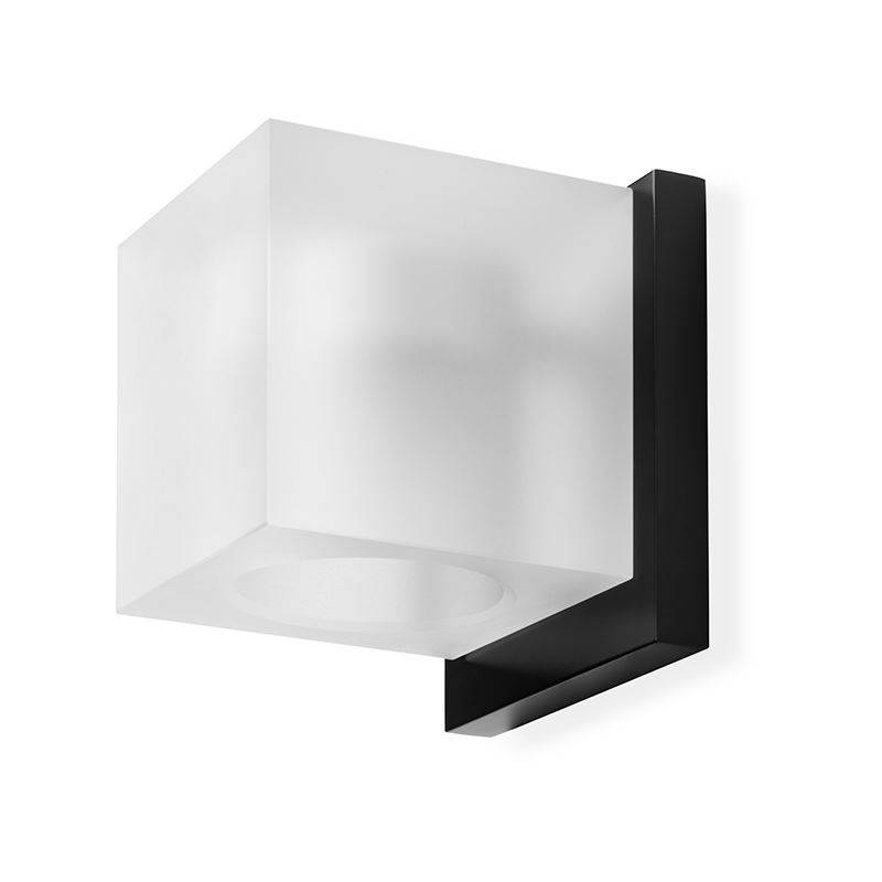 8033 Simply Light Væglampe mat sort med mat glas