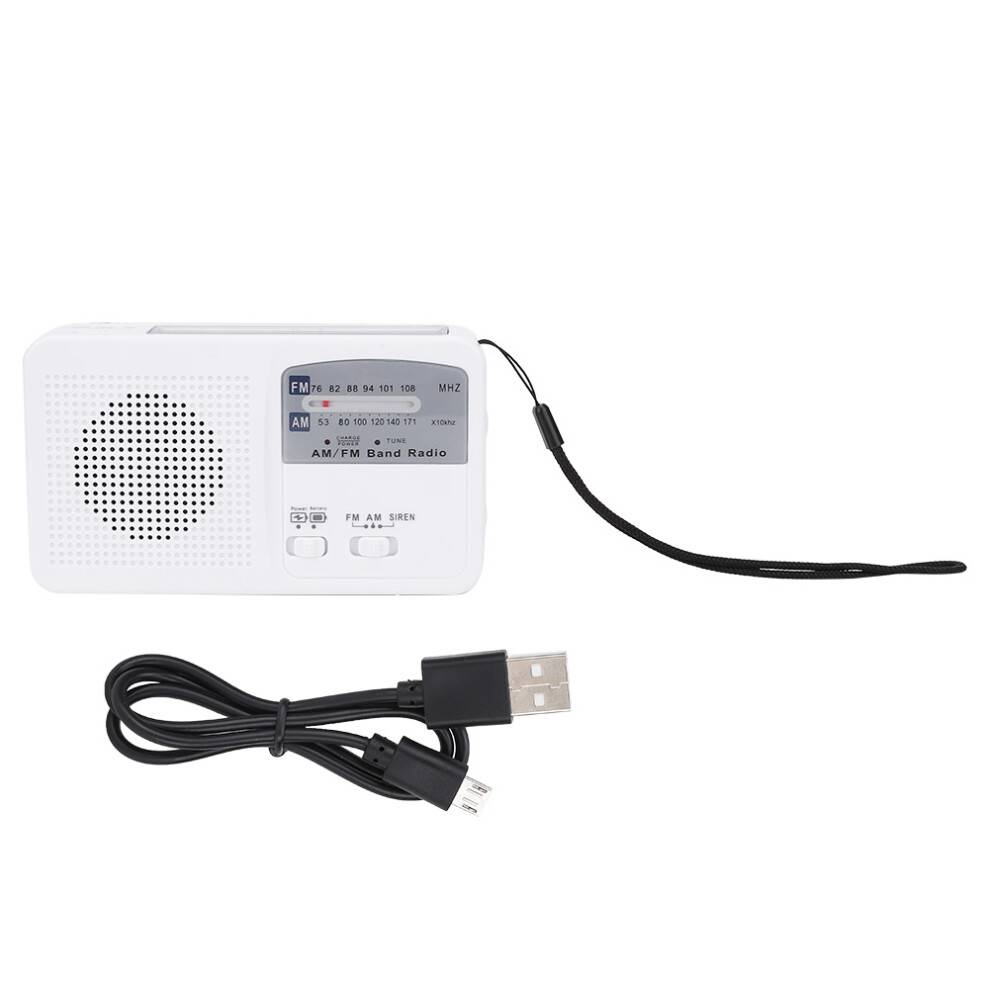 Soldrevet nødradio, transistorradio med høj følsomhed til udendørs eventyr