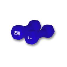 Hex Dumbells Neoprene Covered (2 x 5KG) - Blue / 2X5Kg