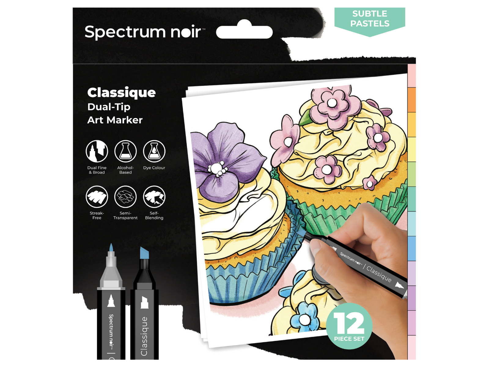 Spectrum Noir-Classique 12pc-Subtle Pastels