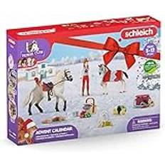 SCHLEICH 98642 adventskalender hästklubb 2023, från 5 år, hästklubb lekset