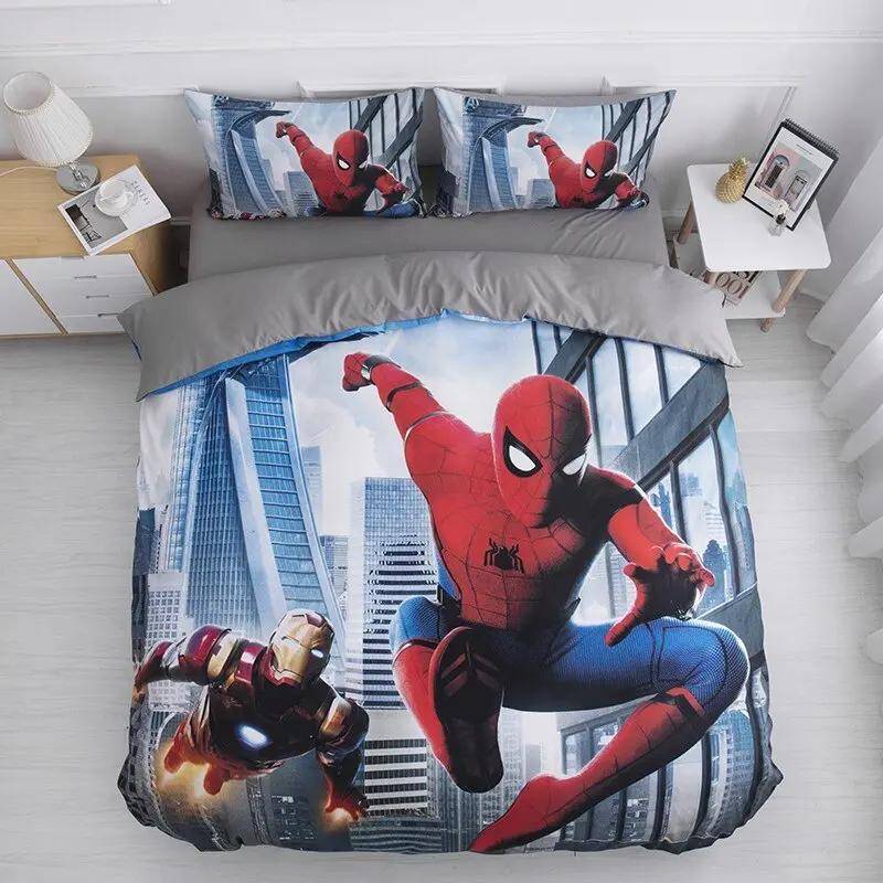 Påslakanset med Avengers Spider Man och Iron Man, 220 x 260 cm