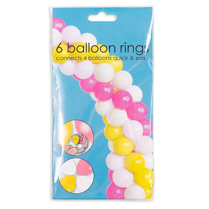 Ballon ringe 6x - 3 cm.