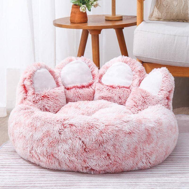 Fluffig & Gosig Hund- och Kattbädd – Trygg, Mjuk och Tvättbar - S - 55x55x38cm / Ljusrosa