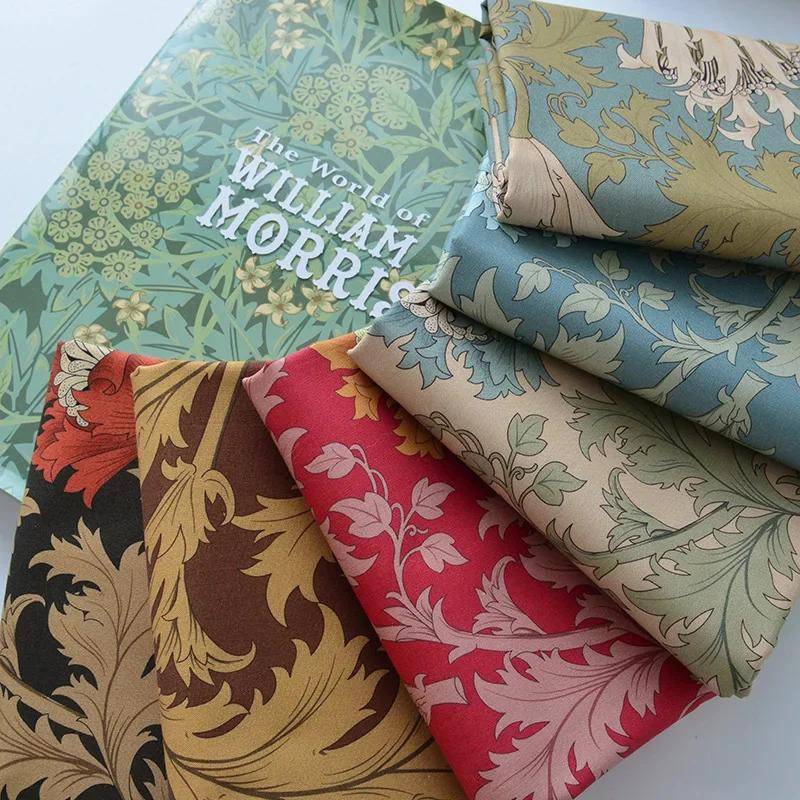 100x145cm Morris Tyg Etnisk Bomull Sömnad Patchwork Tillbehör Vintage Heminredning Textil Per Meter