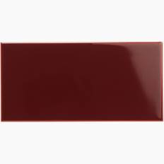 Kakel Subway Half Tile 15x7,5 cm Burgundy