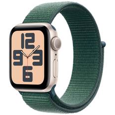 Apple Watch SE GPS 40mm Starlight Aluminium Sport Loop MXEH3 - Unisex - 40 mm - Smartwatch - Quartz m. Oplader