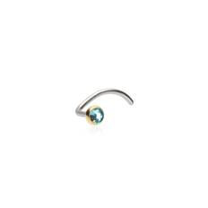 Näspiercing "GT Bezel 3mm Aquamarine" - Blomdahl