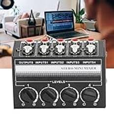 Channel Compact Mixer, Hög Ljudkvalitet Kanal USB Interface Mixer, Stark Anti-störningsförmåga Mini Audio Mixer, för CD-spelare Bandenhet Dator Telefon Tablet Dator