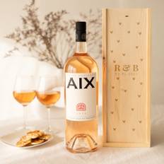 Vin i graverad låda - AIX rosé Magnum