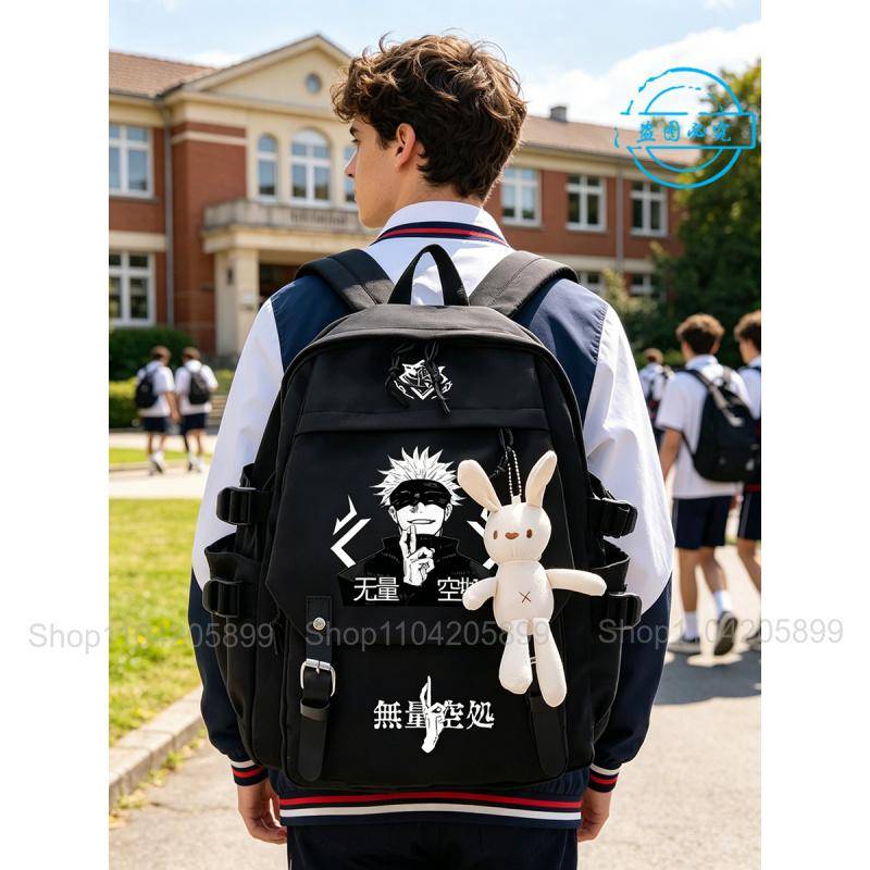 Danganronpa Ryggsäck Anime Mochila Skolryggsäck Lärande USB-port Resväskor Laptop Vardaglig Stor Budbärare Tote Present