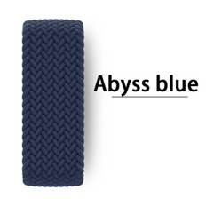 Flettet Solo Loop til Apple Watch Rem 38/40/41/42mm Armbånd correa iwatch Series 9 SE 8 7 6 5 Rem Abyss blue S