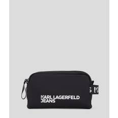 Karl Lagerfeld, Nylon Wash Bag, Woman, Black, Size: One size