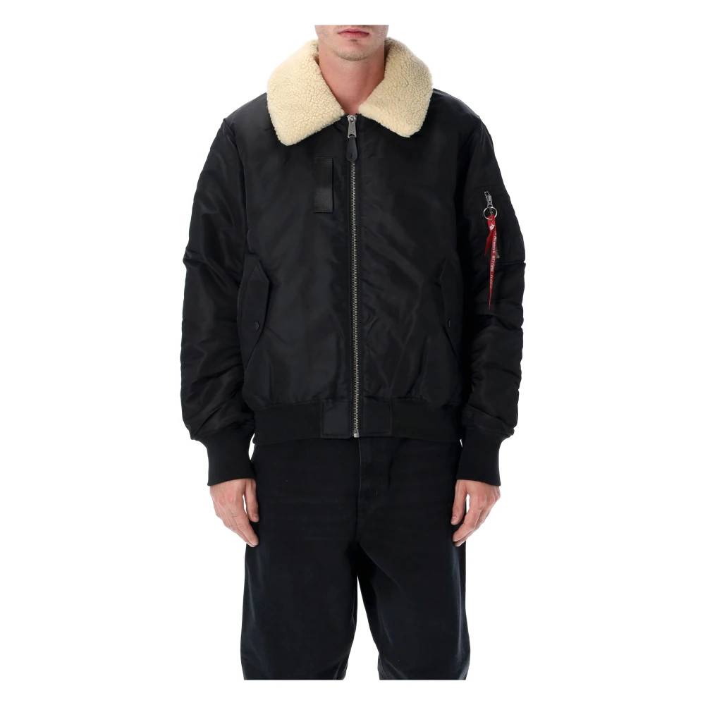 Alpha Industries B-15 MOD Reversible Bomber Jacket - Jakker - Herre - Sort - L - Polyester