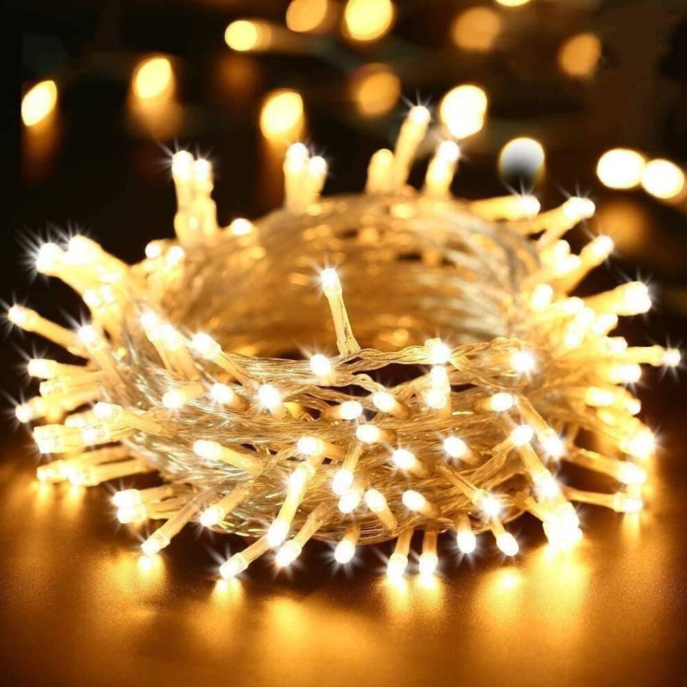 Nye opgraderede bryllupslys, 20M længde. 200 LED-lyskæder til indendørs og udendørs dekoration, sikkerhed og IP44 vandtæt med ekstra lange