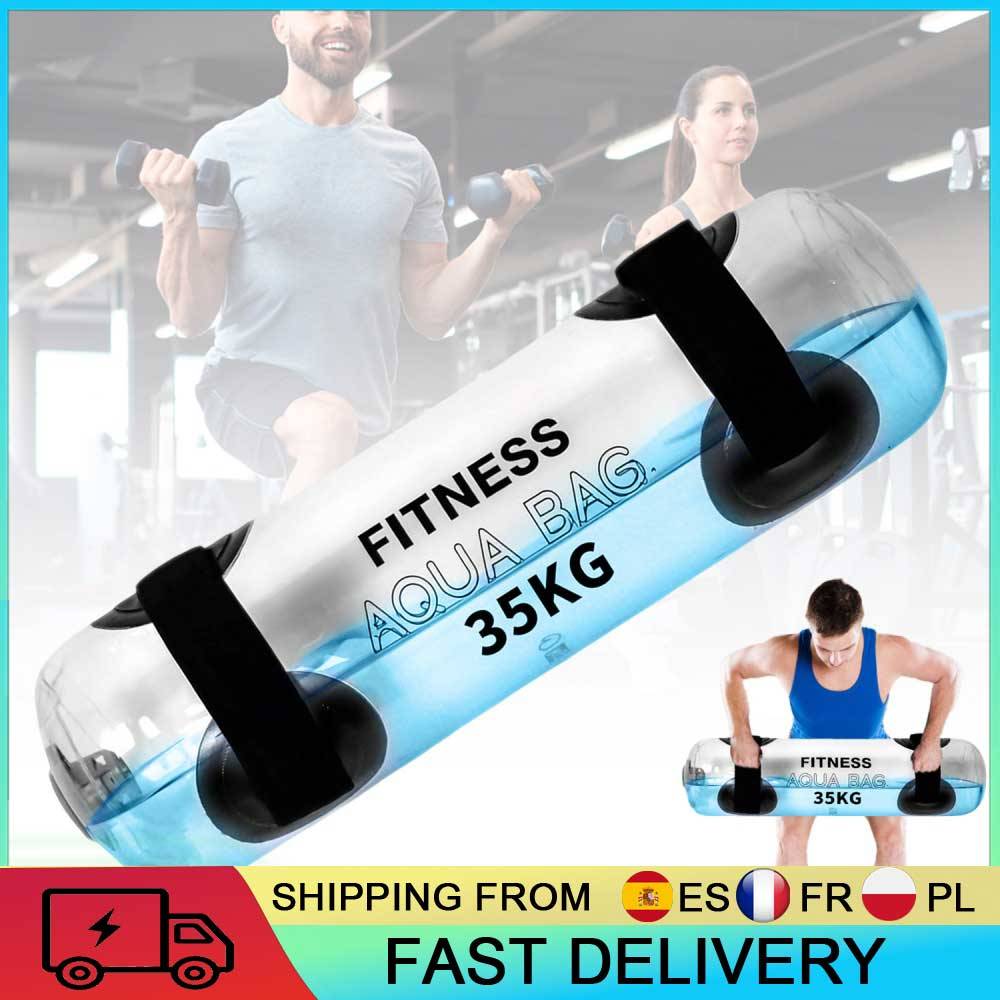 Fitness Water Bag Home Fitness Aqua Weight Bag For Strength And Core Water Filled Power Bag Tidal Tank Weight For Powerlifting Strength Training Lunges And RDLs