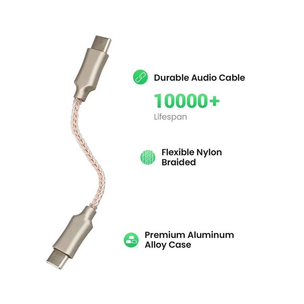 DAC CS43131 DSD256 Headphone Amplifier USB Type C to 3.5mm Output AUX Adapter HiFi Audio Chip Amp Decoder for Android