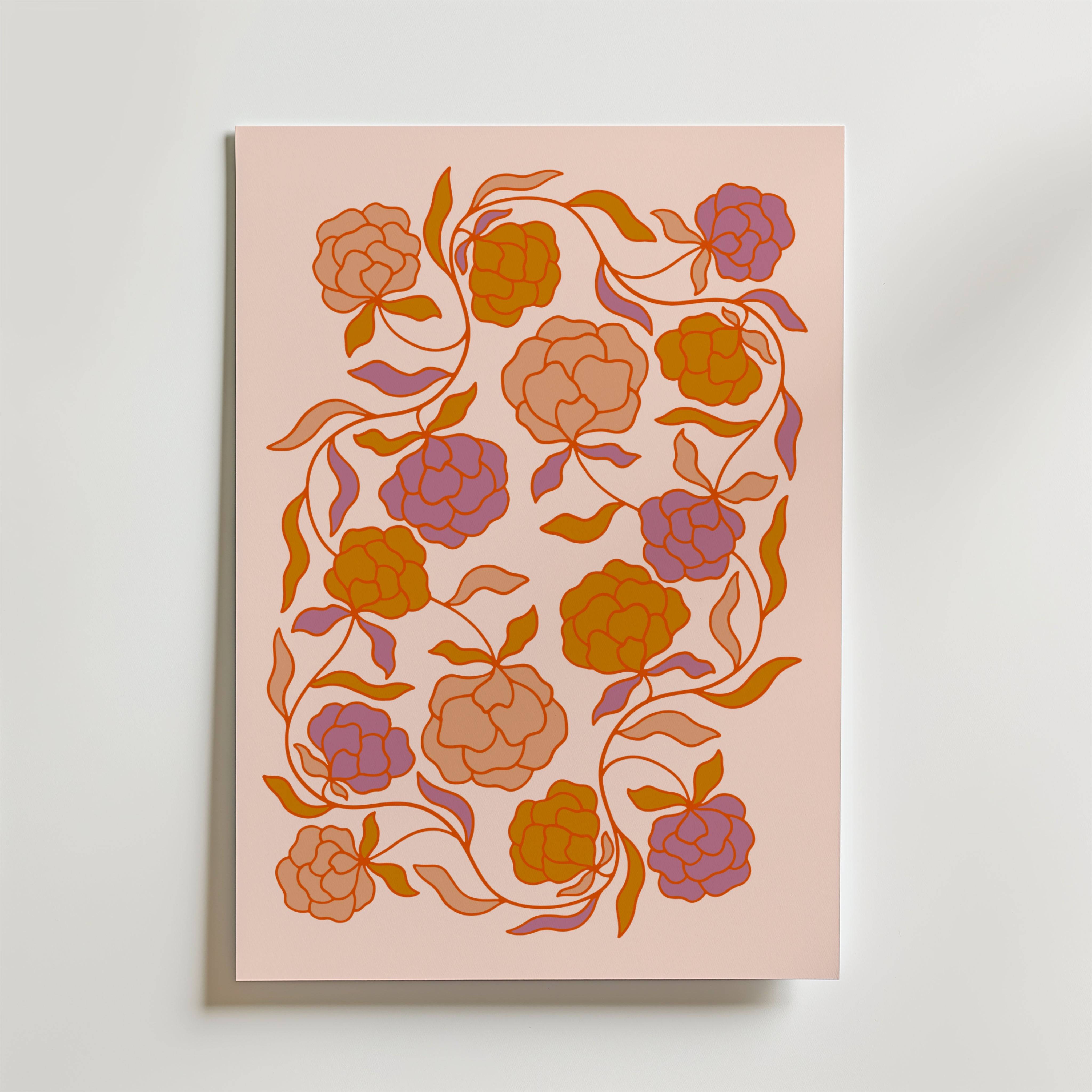 Blooming Rhythm Poster - Fine Art Poster 21x30 cm