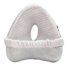 1pc Leg Pillow Ergonomic Side Sleeping Pillows Memory Foam Knee Pillow With Strap For Side Sleeper Leg Support Cushion With Removable And Washable Cov - White - one-size