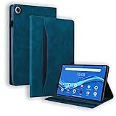 Auslbin Fodral till Lenovo Tab M10 FHD Plus 10,3 tum TB-X606X/TB-X606F, surfplattefodral med pennhållare, funktion automatisk sömn/stativfunktion, blå