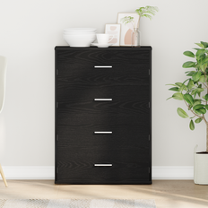 vidaXL Sideboard med låda Svart ek 60 x 31 x 84 cm Spånskiva