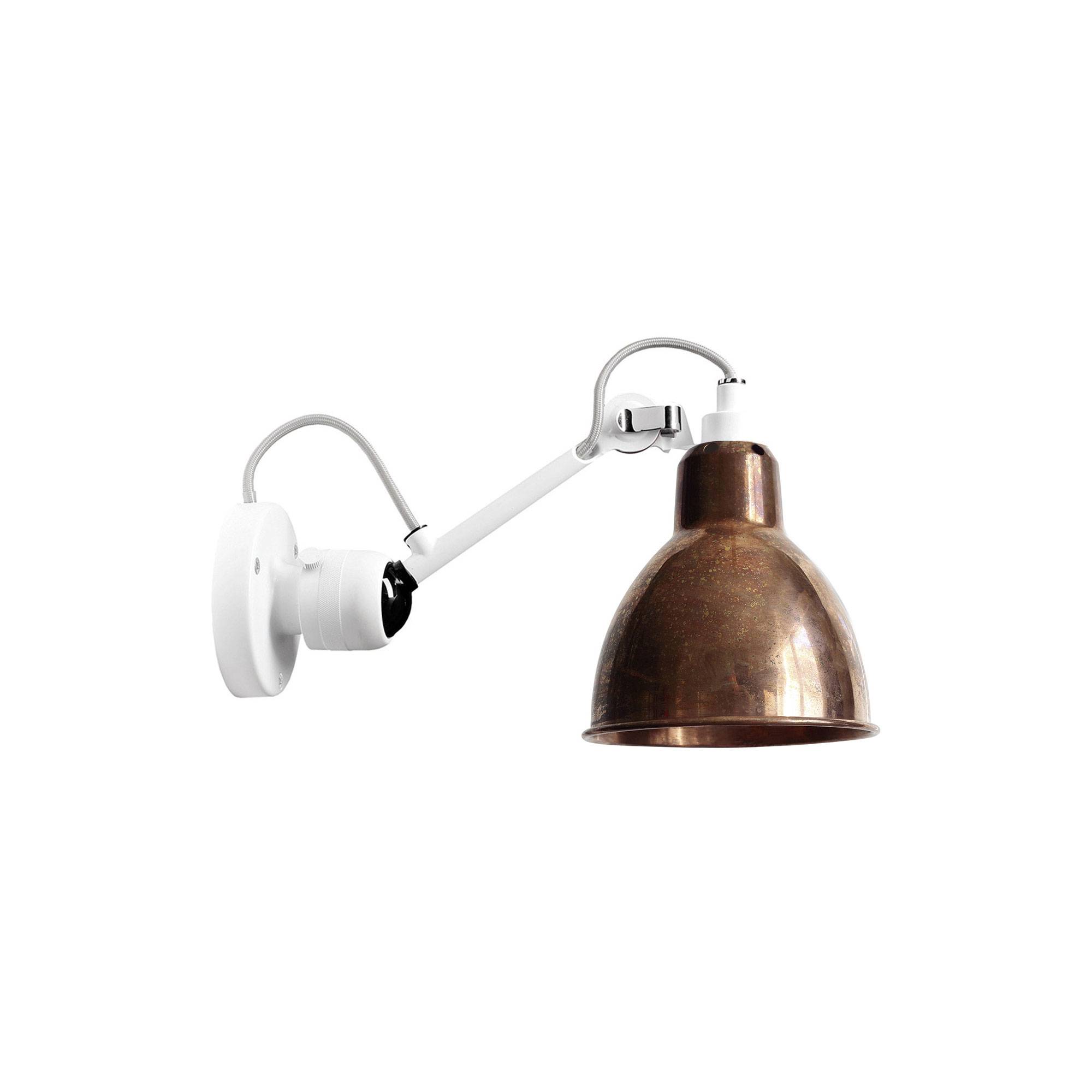 DCWéditions - Lampe Gras No304 - Round - Vit bas, Rå koppar - Sänglampor - Bernard-Albin Gras - Koppar