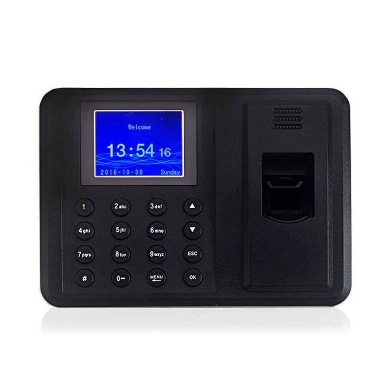 2.4 tum färg tft usb biometrisk fingeravtryck tid närvaro maskin kontor tid inspelare hantering fingeravtrycksläsare
