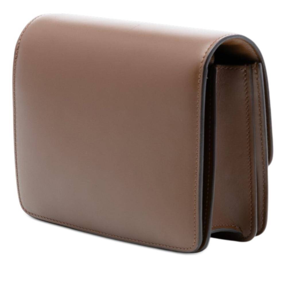 Celine Vintage Crossbody Bag Stl.  - Brown (L 14cm x W 17cm x D 6cm)