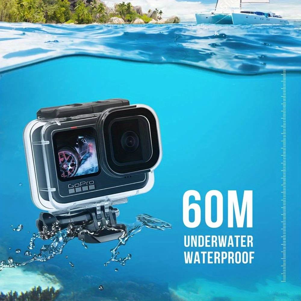 Waterproof 60M Housing For GoPro Hero 13 12 11 10 9 Black Case Dive Cover Underwater Protector Case For Go Pro 9 Accessories