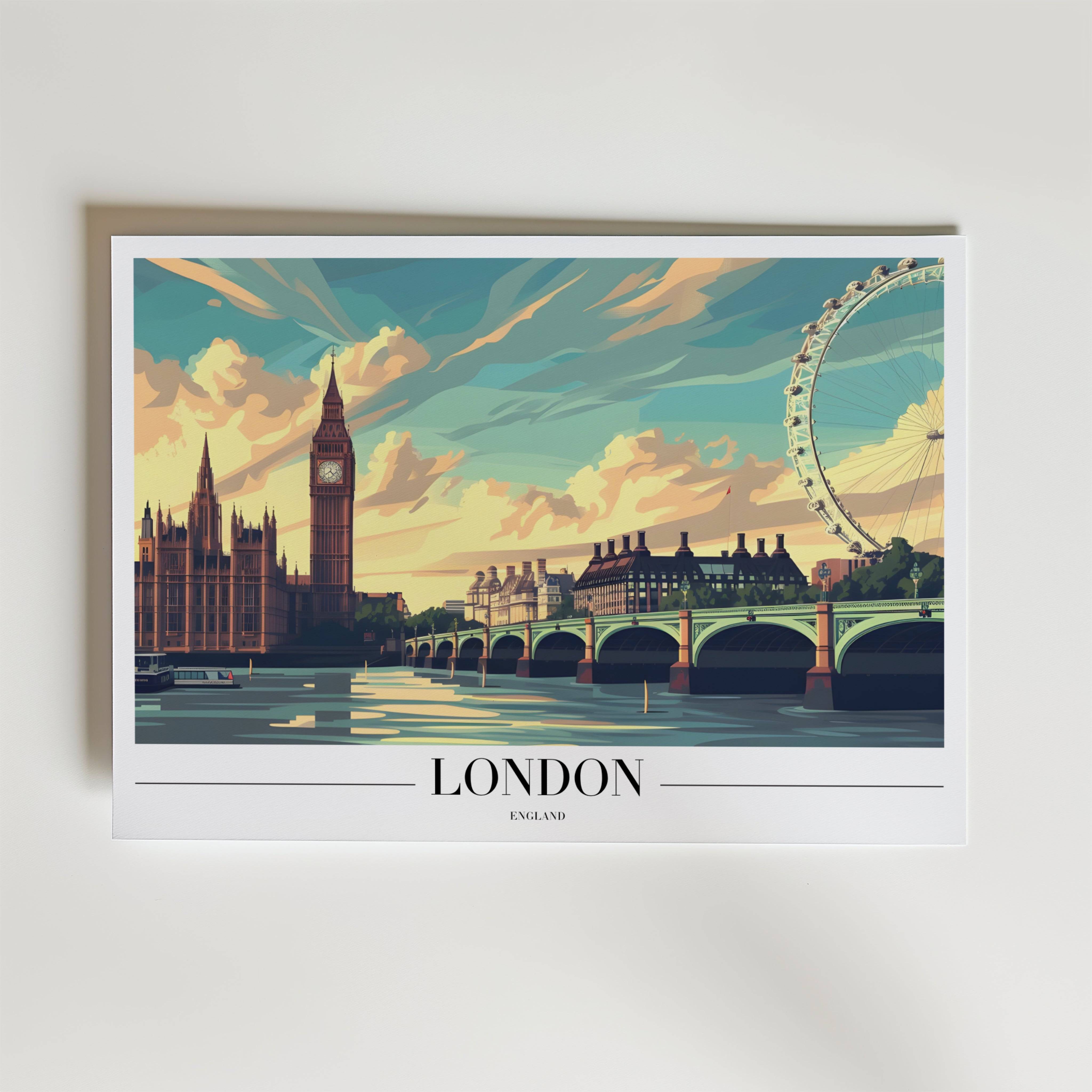 London Poster - Premium Canvas 40x50 cm