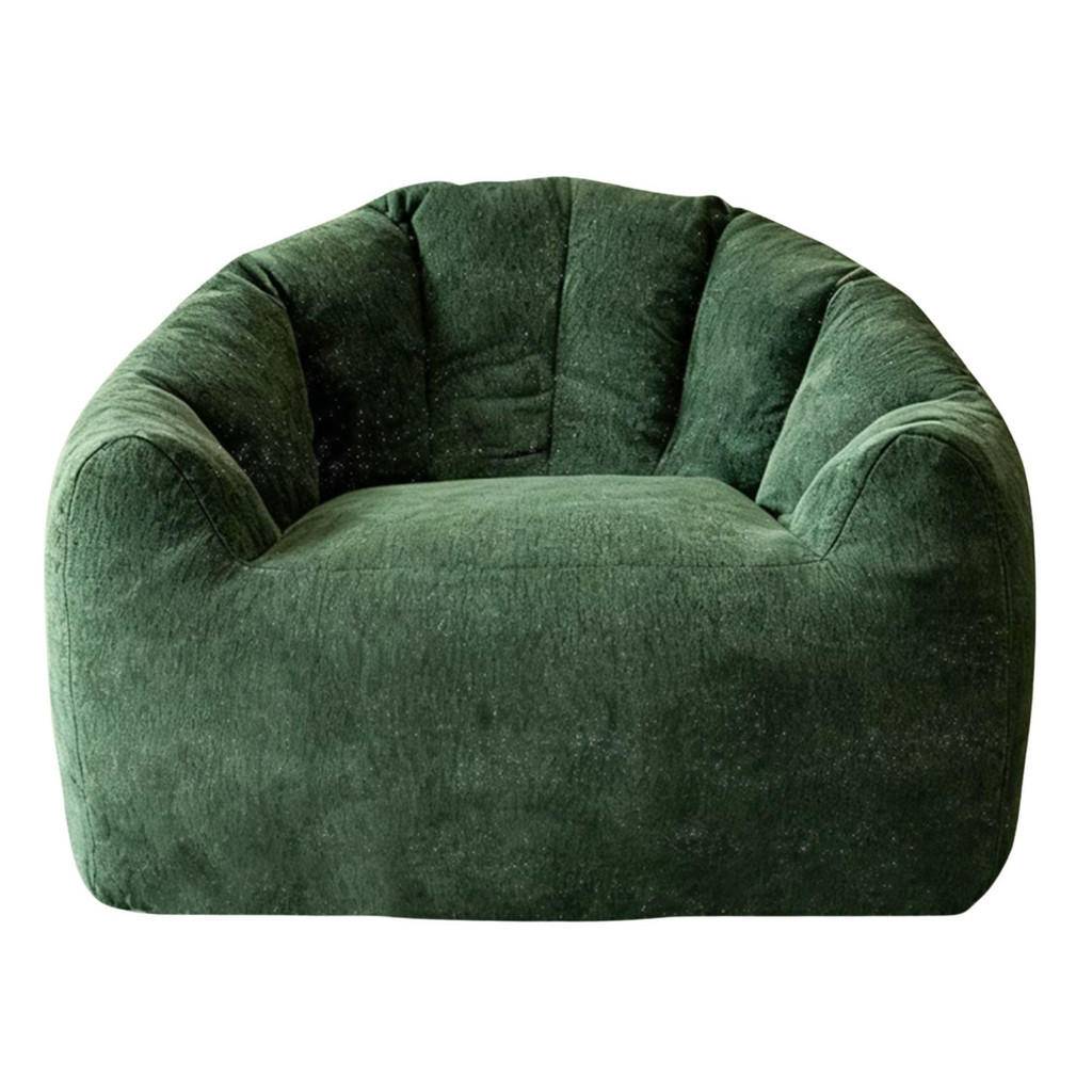 FÅTÖLJ i Flanell med ergonomisk björntass-form - Grön