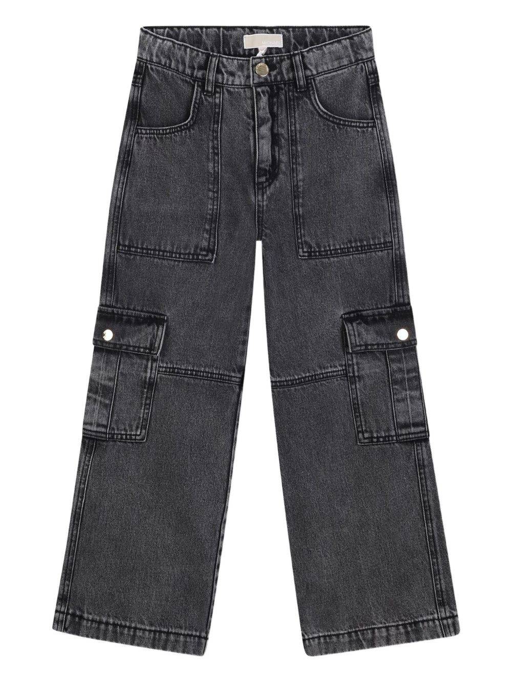 Michael Kors Kids - jeans med cargoficka - barn - bomull - 5 år - Svart