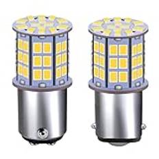 GRV Ba15d 1142 1076 LED-lampa 4W 56–2835SMD superljus AC/DC12V-24V 40W halogenersättning för husbil släpvagn husbil interiörlampor varmvit förpackning med 2