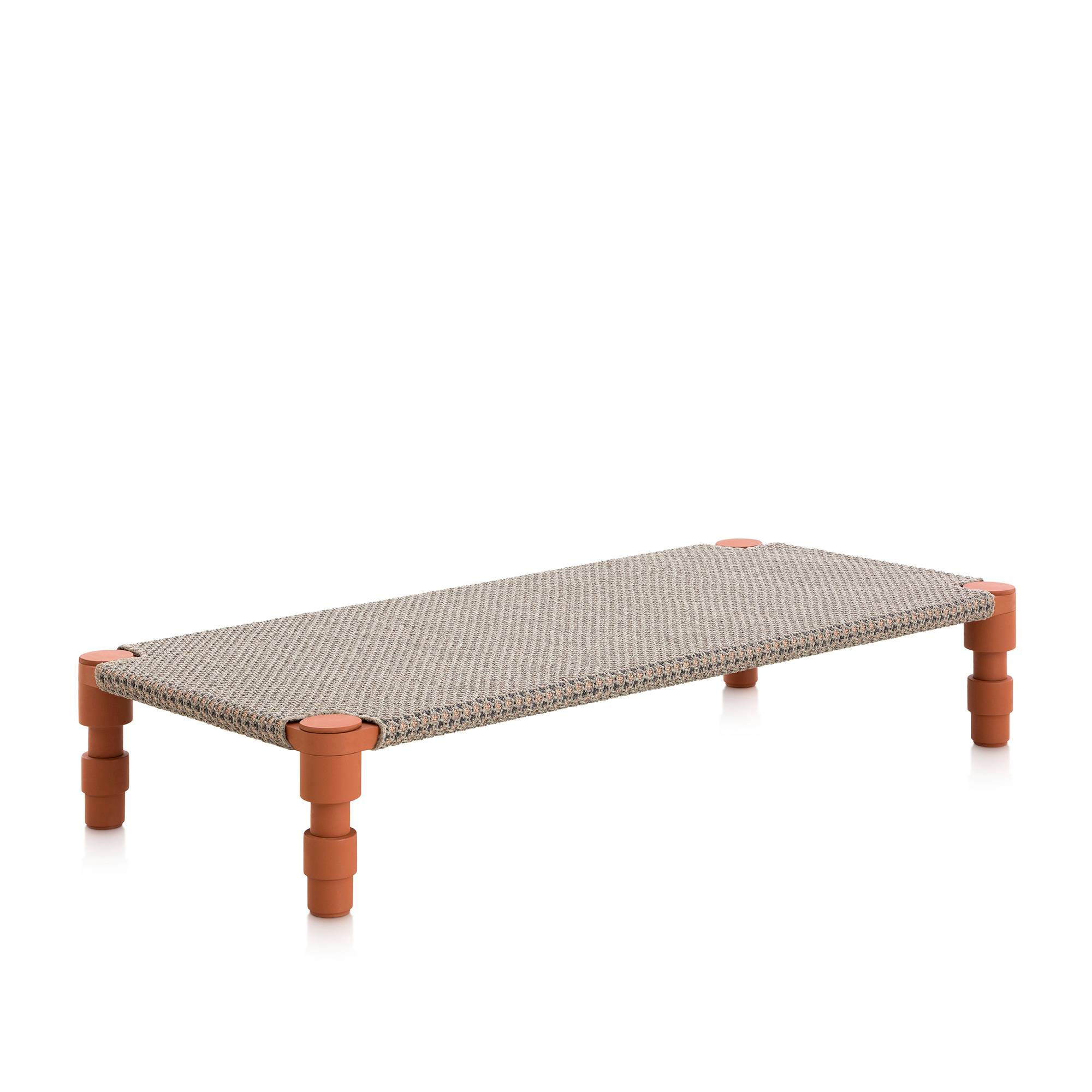 GAN - Garden Layers Single Indian Bed - Gofre Terracotta - Solsängar - Patricia Urquiola - Metall
