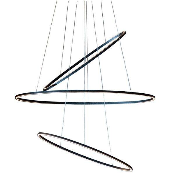 Ellisse Triple Pendel Sort/ Hvid 3000K.