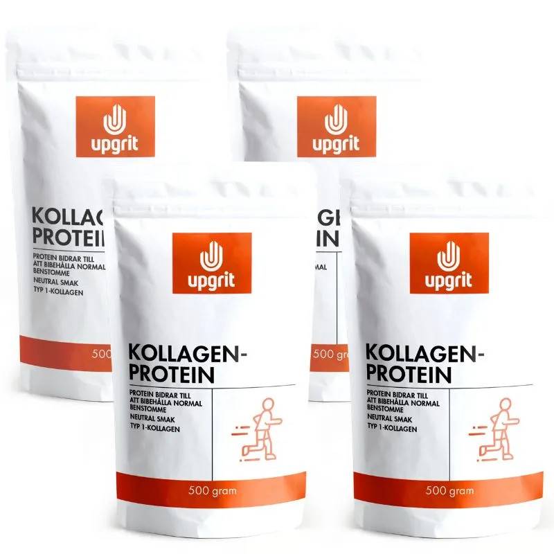 Upgrit Kollagenprotein 500 g, 4-pack