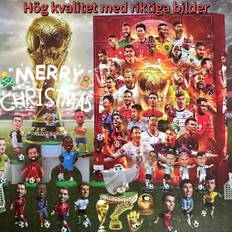 Gos - Høj kvalitet VM 2024 julekalender Fodbold VM Jul Blind Box Messi, Haaland, Mbappe, Cairo osv A