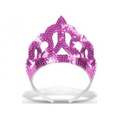 Tiara med pailletter i pink
