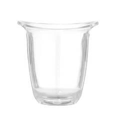 Transparent 3l champagnekøler i plastik, oval, 220x185x226mm