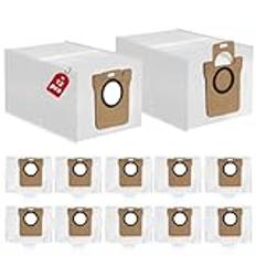 Hossom 12 stycken dammpåsar för Dreame L10s Ultra/L20 Ultra/Xiaomi X10, dammsugarpåsar för L10 Ultra L20 Ultra dammsugare automatisk rengöringsstation 2,5 l stor kapacitet tillbehör reservdelar