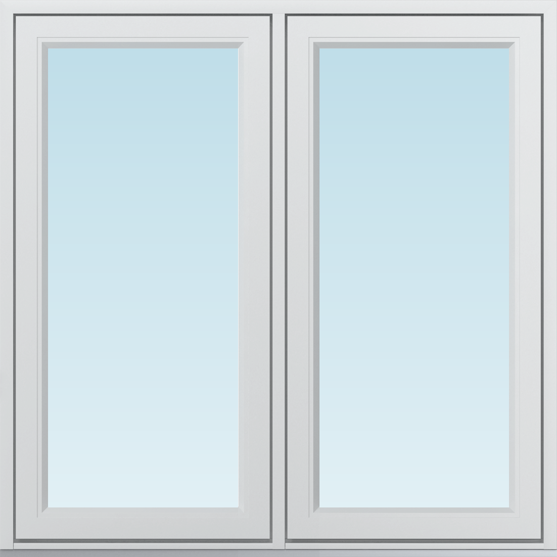 Svenska Fönster SF sidohängt fönster utåtgående 1080x1080mm 2-luft, insida trä utsida aluminium, 3-glas  (11x11)