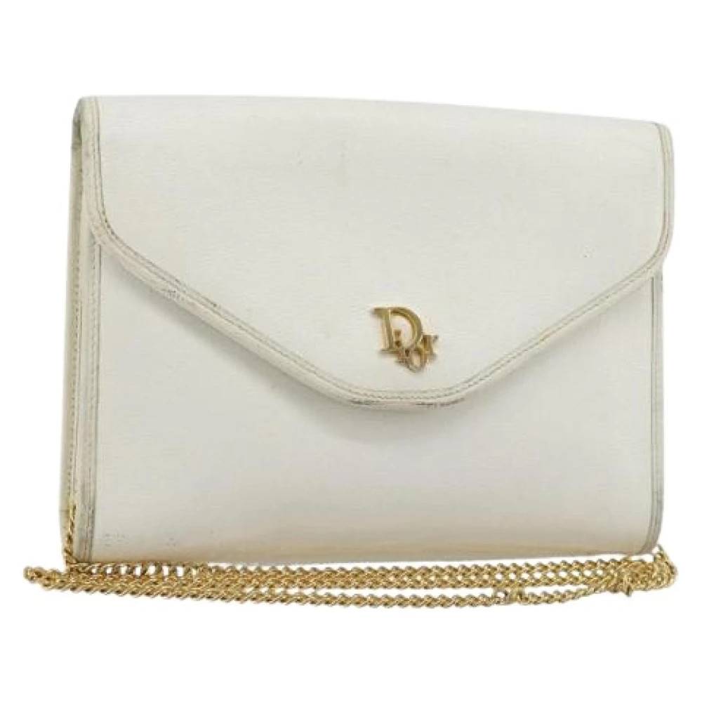 Dior Vintage Pre-owned Skuldertaske - Vintage - Dame - Hvid - ONE SIZE - Uld